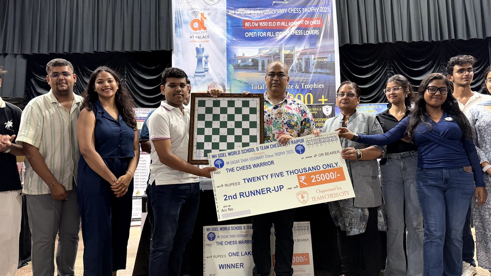 20 राज्यों और 20 जिलों से आए 295 शतरंज खिलाड़ियों की शानदार भागीदारी के साथ ‘आईएम सागर शाह विज़नरी चेस ट्रॉफी 2025’ रायपुर में सम्पन्न