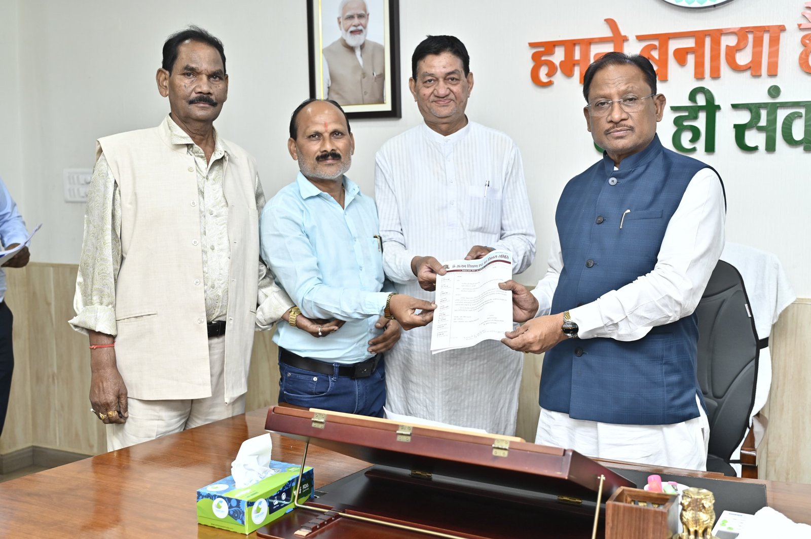 छत्तीसगढ़ राज्य के मुखिया मुख्यमंत्री विष्णु देव साय से सौजन्य भेंट