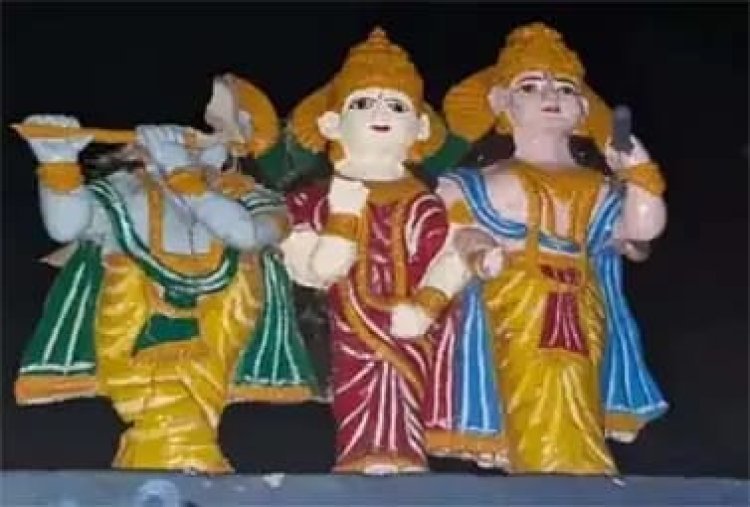असामाजिक तत्वों ने भगवान कृष्ण की मूर्ति तोड़ी, ग्रामीणों में रोष